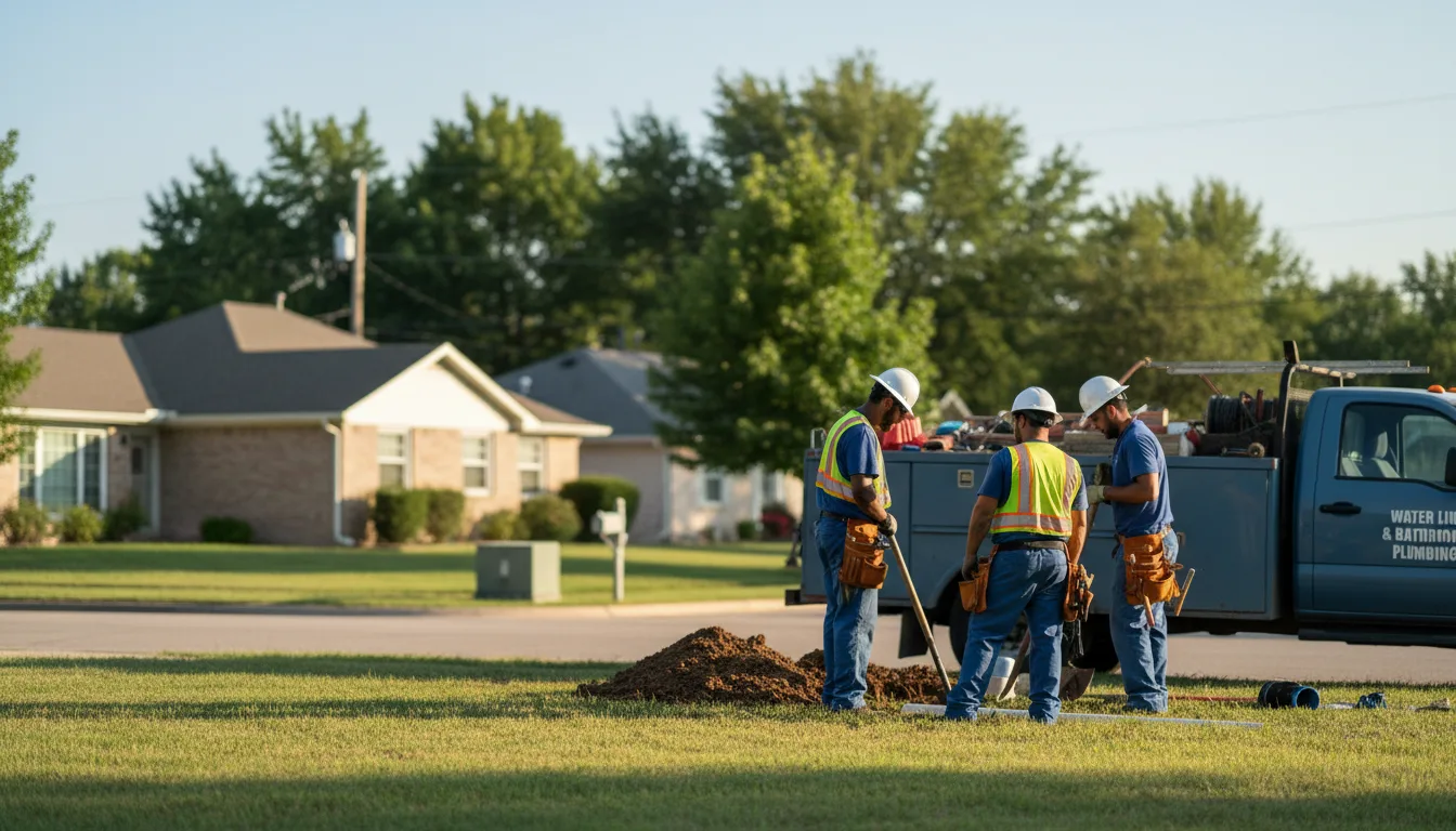Residential water line and bathroom plumbing service in Lemitar, NM